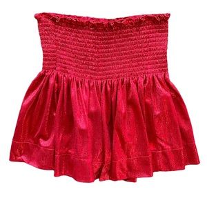 Queen of Sparkles RED PEBBLE SWING SHORTS
